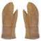 Sonia Originelli Fausthandschuhe aus Echtleder und Lammfell Schaffell warm und kuschelig, Farbe: braun, Gr. S