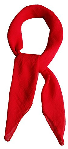 Topmode Foulard carré 70cm couleur unie Femmes/Enfants (Rouge)