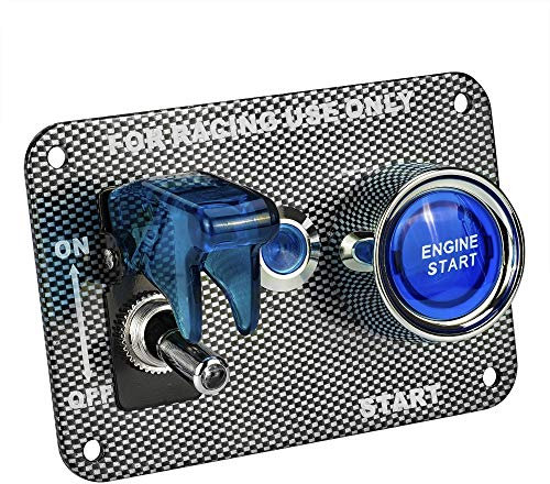 DC12V 20A kippschalter & 50A Zündschloss Universal schalttafel für rennwagen schnellstartschalter start-taste mit anzeige (blau)
