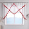 ESLIR Scheibengardine mit Kräuselband Gardinen Küche Bistrogardinen Transparent Stores Vorhänge Mit Satinband Voile Beere HxB 145x300cm 1 Stück