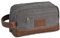 Seemeroad Trousse de Toilette en Toile pour Hommes et Femmes Sac de Toilette Kit de Rasage Cosmétique Organisateur avec Poignée pour Voyage Gym Business et Vacance (Gris, Moyen)