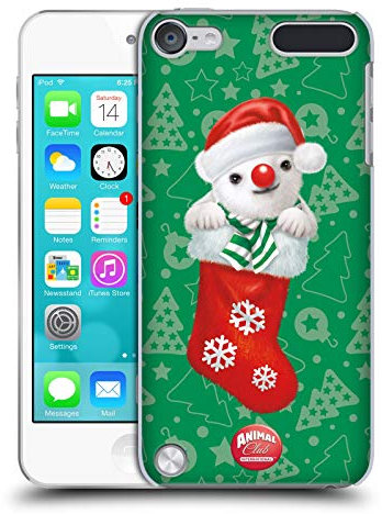 Head Case Designs Offizielle Animal Club International Eisbaer Weihnachts Socken Harte Rueckseiten Handyhülle Hülle Huelle kompatibel mit Apple iPod Touch 5G 5th Gen