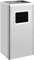 vidaXL Papelera con Cenicero Acero Inoxidable Basura Contenedor Cubo Diseño Elegante Funcional Sofisticado Insertos Extraíbles Robusto Capacidad 45L
