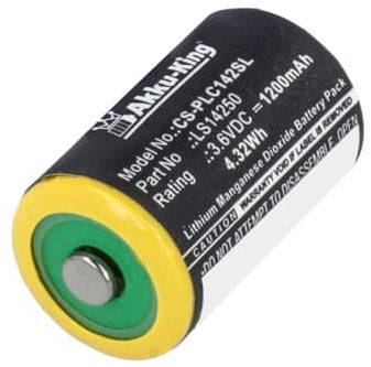 PLC Batterie kompatibel mit Saft LS14250 - Li-MnO2 1200mAh - für LS14250, Xeno 1/2 AA, XL-050F