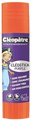 Cleopatre - Cleostick morado, palo de pegamento morado plástico reciclado en formato 8 gr