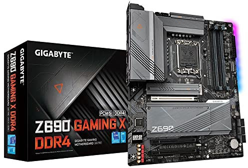Gigabyte Z690 GAMING X DDR4 ATX Motherboard - Supports 12th Gen Intel Core Processors (LGA 1700), DDR4-5333MHz(OC) Memory, Fully Covered Thermal Design, 4xNVMe PCIe 4.0 x4 M.2 & USB 3.2 Gen 2x2 Type-C