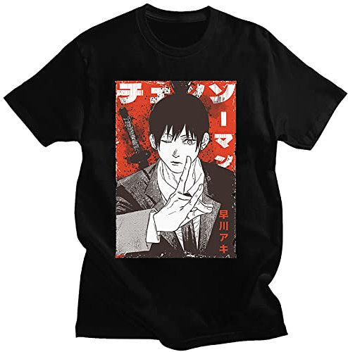 acsefire Chainsaw Man Tee Denji T-Shirts Power T-Shirts Chainsaw Man Denji Power AKI Hayakawa Sweatshirt Casual Harajuku Pullover for Men Women Teens