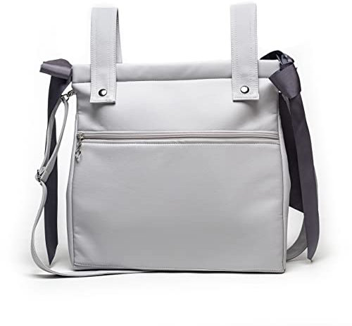 Nenel Bolsa panera de polipiel - Bolso carro - Talega carrito de bebé (Gris)
