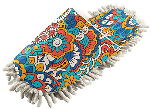xigua Mandala Mop ZapatillasHerramienta de limpieza Zapatillas antideslizantes Mopping Zapatos de microfibra Piso Casa Zapatillas—M