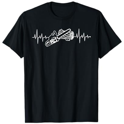Motorsäge Herzschlag T-Shirt