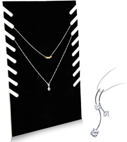 Halskette Display Samt, Flanell Schmuck Büste Ständer Schwarz, Aufbewahrung Präsentation für Ketten Anhänger