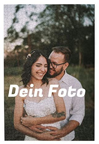 Fotopuzzle mit Eigenem Bild Personalisierte Puzzle 300,500,1000 Teile Individuelles Bild Benutzerdefiniert Fotopuzzle EIN perfektes Fotogeschenk für Kinder Familie (1000 Teile - Hochformat)