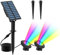 T-SUN Lampada Solare Dello Stagno, 18 LED Proiettori Solare, 2 in 1 RGB Faretto Solare Impermeabile, Illuminazione Solare Esterna per Piscina, Laghetto, Fontana, Prato, Giardino