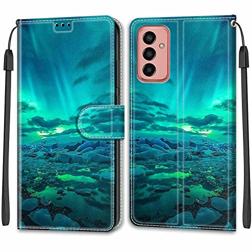Feyten Coque Samsung Galaxy M13 4G / Galaxy M23 5G / Galaxy F23 5G, Étui Housse en Cuir Flip Case Fonction Support Housse avec Fentes de Cartes Magnétique Portefeuille Protection Case (Aurore)