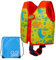 Go Swim Giubbotto Galleggiante - Include borsa da nuoto gratuita Giubbotto da nuoto per bambini con galleggiabilità fissa e cinturino di sicurezza (Daring Dinos, S (15-19kgs))