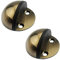 Floor Door Stoppers, 2 PCS Oval Half Moon Door Stops Stainless Steel Wall Protector with Rubber Buffer Pad for Home and Office (Bronze)