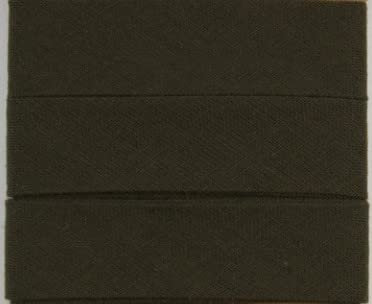 Baumwoll-Schrägbänder-Uni-ca. 20 mm Breite x 3 Meter Länge- in 28 Farben Einfassband gefalzt (Army)