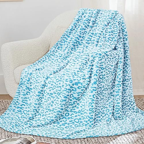 Coperta blu leggera in pile blu cielo coperta morbida per bambini ragazze ragazzi donne uomini regali di compleanno decorazione roba 127 x 152,4 cm