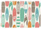 ZORIN Flanell-Fußmatte, buntes Surfbrett, Surfen, Sport, rutschfest, saugfähig, Teppich-Fußmatten, für Schlafzimmer, Küche, Eingang, Badezimmer, 60 x 40 cm