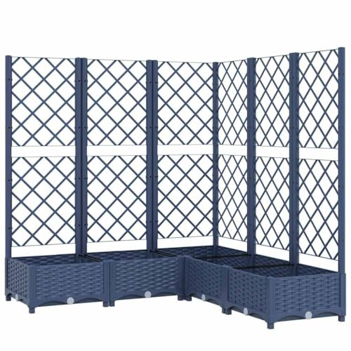 vidaXL Garden Blue Grey 120 x 120 x 121.5 cm | Great for climbing plants, Tough enough for outdoor use whatever the weather, Room for loads of plants and flowers