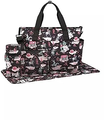 Cath Kidston Cowgirl Wickeltasche, recycelt, Schwarz / Pink, braun, Large