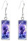 Einhorn und Mond mystische rechteckige Ohrringe Magisch Fischhaken Ohrringe Glas Cabochon Handgemachter Schmuck, 25 mm, Leder