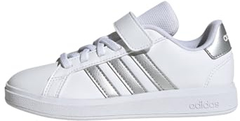 adidas Unisex Kids Grand Court 2.0 Shoes Children, Cloud White/Matte Silver/Cloud White, 1.5 UK