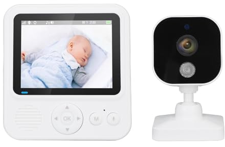 Videocamera di sorveglianza bambino, monitor video wireless, visione notturna bidirezionale per pianto del bambino (spina EU)