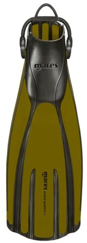 Mares Tauchflosse Vorwärts Quattro + (Regular (41-43)) in Olivgrün für Tauchen mit Technopolymeren 'Tecralene' (Blade) und thermoplastischem Gummi (Foot Pocket)