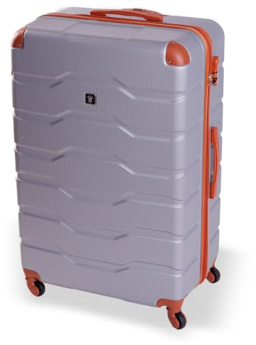 BERTOO Firenze Großer 3XL Hartschalenkoffer mit Spinnerfunktion, Robustes ABS, 142 l, Silber