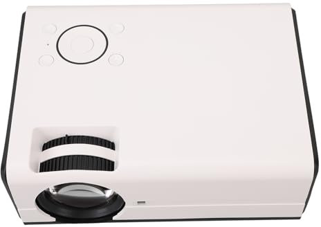 RajoNN Mini Projector, 1GB 8GB 4K Home Theater Movie Projector 40in To 130in Manual Focusing 100-260V 2.4G 5G WiFi 6 for Videoconferencing (UK Plug)