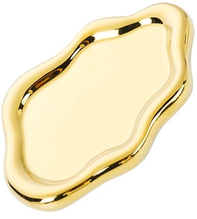 ARJDXDP Keramik Schmucktablett, Wolke Kleiner Schmuckteller, Chubby Jewelry Tray, Nachttisch-Dekoration für Diele, Tisch, Raumdekoration,(Golden)