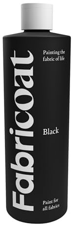Fabricoat Fabric Paint – Restore or Change the Colour of Any Fabric - Paint Directly Onto Fabric - Transform Anything – Sofas, Lampshades, Car Interiors (2.5L, Black)