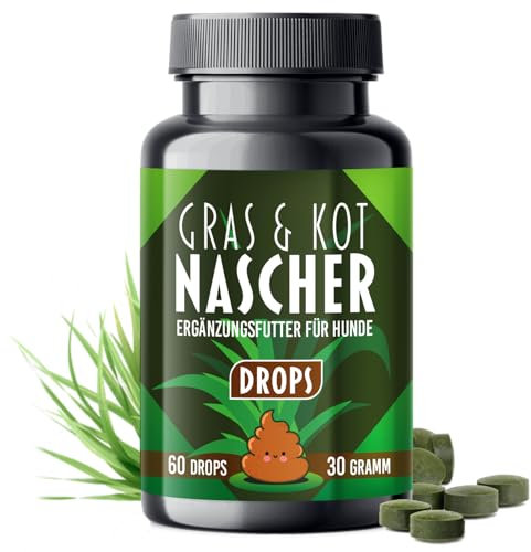 Saint Nutrition® Gras + Kotfresser Leckerlis für Hunde – bei Sodbrennen & Magen Darm nach Fressen von KOT – Verdauungssnacks für Hund – bessere Verdauung