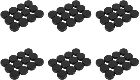 Piuusngy 72 Pcs 1 Once Pots en ÉTain en Aluminium Noir Couvercles À Vis Ronde Couvercles Vides de Boîtes de Stockage en Métal pour Organiser Cosmétique Petits Ornements