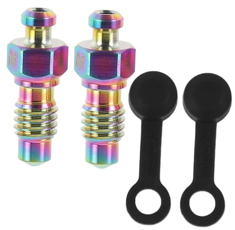 BESPORTBLE Bike Motorcycle Exhaust Screw Brake Bleeder Kit Bleeder Screw Caps Replacement Bicycle Set