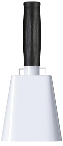8’’ Steel Cow Bell with Handle, Noise Maker Cowbell, Cheering Loud Hand Call Bell for Sport Events Football Soccer Hockey Baseball Basketball Games Party Concert Graduations School Wedding Farm Ranch