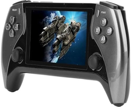 Handheld Retro Game Console, 4.3 Inch IPS 800x480 Retro Video Game Console Support External Controller 2500mAh Battery (Black)