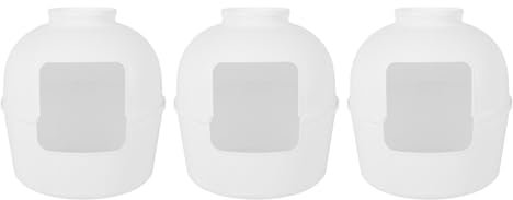 Plant Litter Box, All Season Comfort Hidden Cat Planter Litter Box Furniture Easy to Assemble Plastic Round Enclosed Cat Litter Box Planter for Indoor Cats Home Decoration (White)