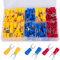 Fork Crimp Connectors, 260 PCS Crimp Terminals, Auto Electrical Connectors 0,5-6,0 mm² Insulated Fork Crimp Connectors, Ring Wire Connectors Crimp Terminal Connector, Electrical Crimp Connectors