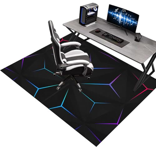 Heavy Duty Office Gaming Chair Mats for Carpeted and Hardwood Floor, 80 x 120 cm Office Chair Mat for Carpet, Floor Protectors for Rolling Chairs, Desk Chair Mat for Carpeted Floors, Protector Rug