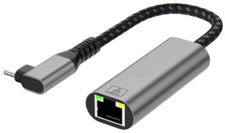 Adaptateur réseau USB C vers Gigabit Ethernet, adaptateur réseau USB coudé à 90 degrés USB C adaptateur Ethernet rapide