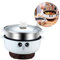 OFFSCH 1set Multifunctional Double-layer Electric Pot Compact Steamer for Cooking Frying Steaming for Small Spaces Uk Plug Mini Cooker