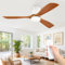 ZMISHIBO Ventilatore da Soffitto con Luce Ø132cm, 6 Velocità, 3 CCT, Motore DC 45W, Ventilatore da Soffitto LED con Telecomando, Timer, Funzione Estate-Inverno