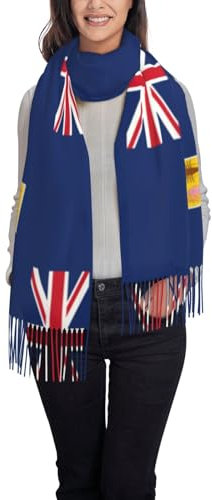 HDSKFNS Damenschal mit Flagge der Türken- und Caicosinseln, luxuriöser Kaschmir-ähnlicher Winterschal für Damen, weich, warm, passend zu Mänteln