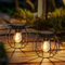 Kimjo Farolillos Solares Exterior - Solar Lantern Outdoor en Forma de Maceta IP65 Impermeable Blanco Cálido - Linterna Solar Jardin Decoraciones para Patio y Balcón 2 Piezas