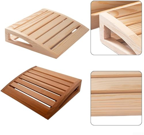 Sauna-Kopfstütze aus Holz mit bequemer Unterstützung mit glatten Kurven und breiter Lamellenkonstruktion (B)