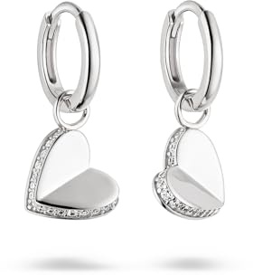 s.Oliver Damen Schmuck – Herz Halsketten, Armbänder, Ohrstecker & Creolen aus 925 Silber mit Steinen & feinen Details – Elegant & Zeitlos – Perfekte Geschenkidee