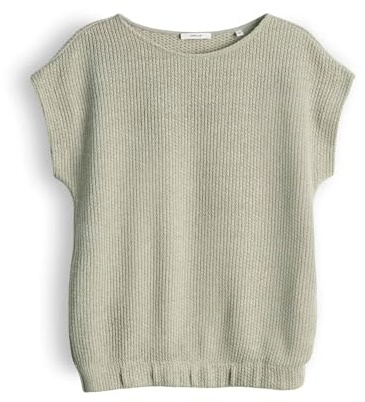 OPUS Damen Top | Lässiges Jerseytop in Strickoptik Regular Fit Pale Olive, 44