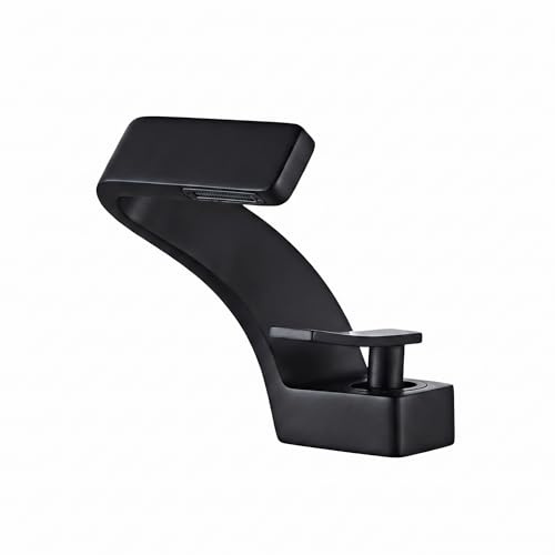 GOODBEING Wasserhahn Bad Schwarz Matt Messing Waschtischarmatur Einhandmischer Waschbecken mit Schläuche Hochwertig Set